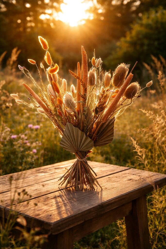 Droogbloemen Boeket 'Zonsondergang'